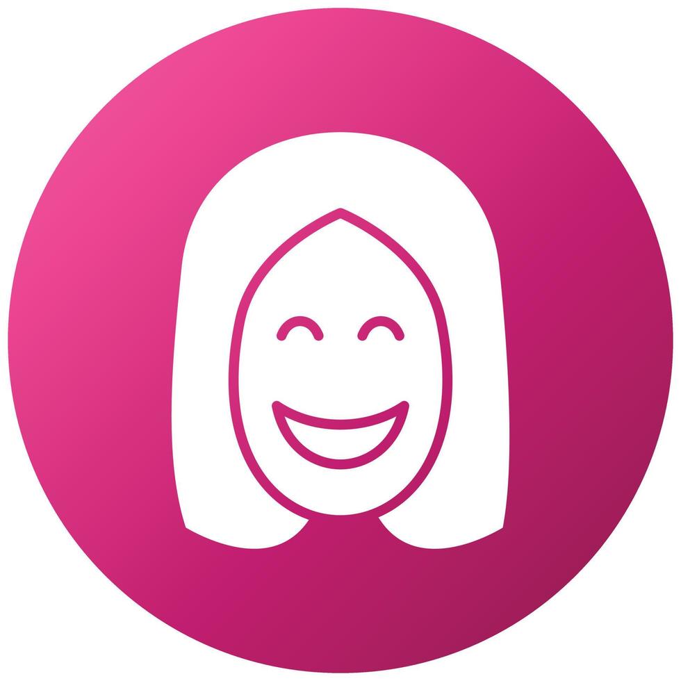 lächelnde Frauen-Icon-Stil vektor