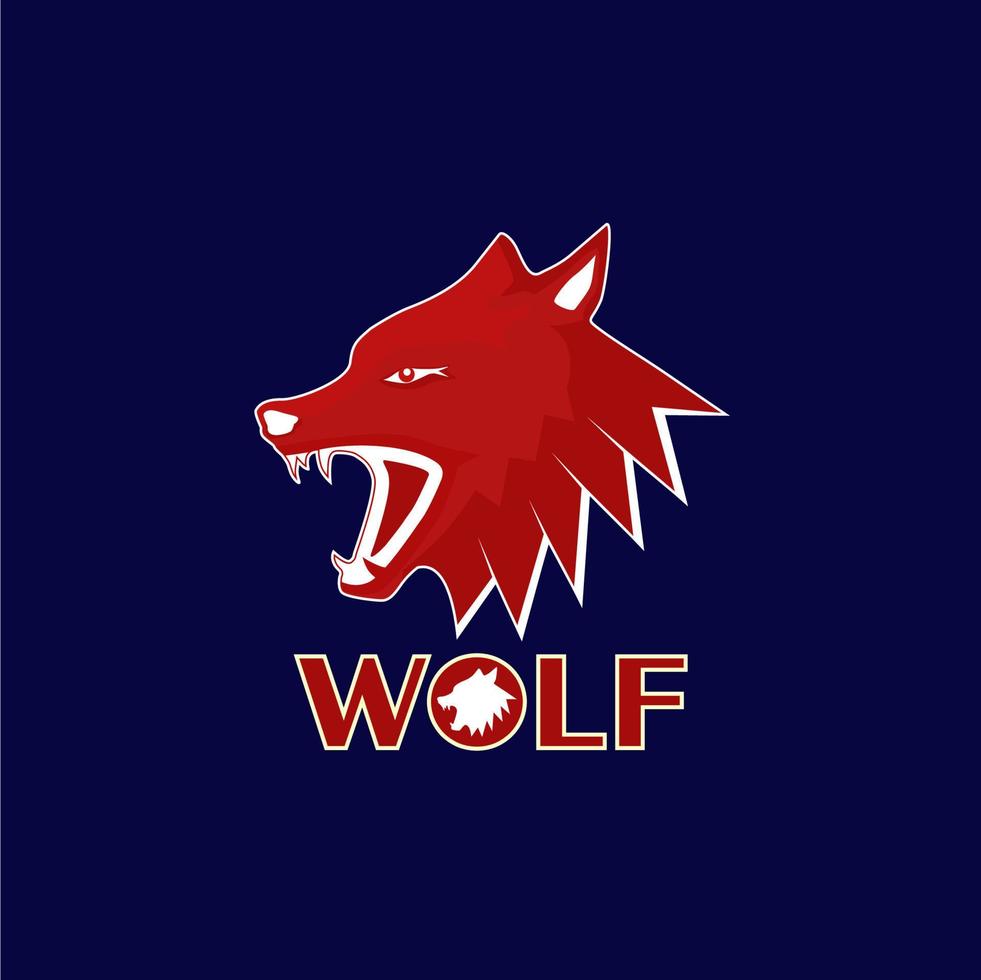 Maskottchen-Logo, Wolf-Symbol, einzigartiges und modernes, elegantes Design vektor