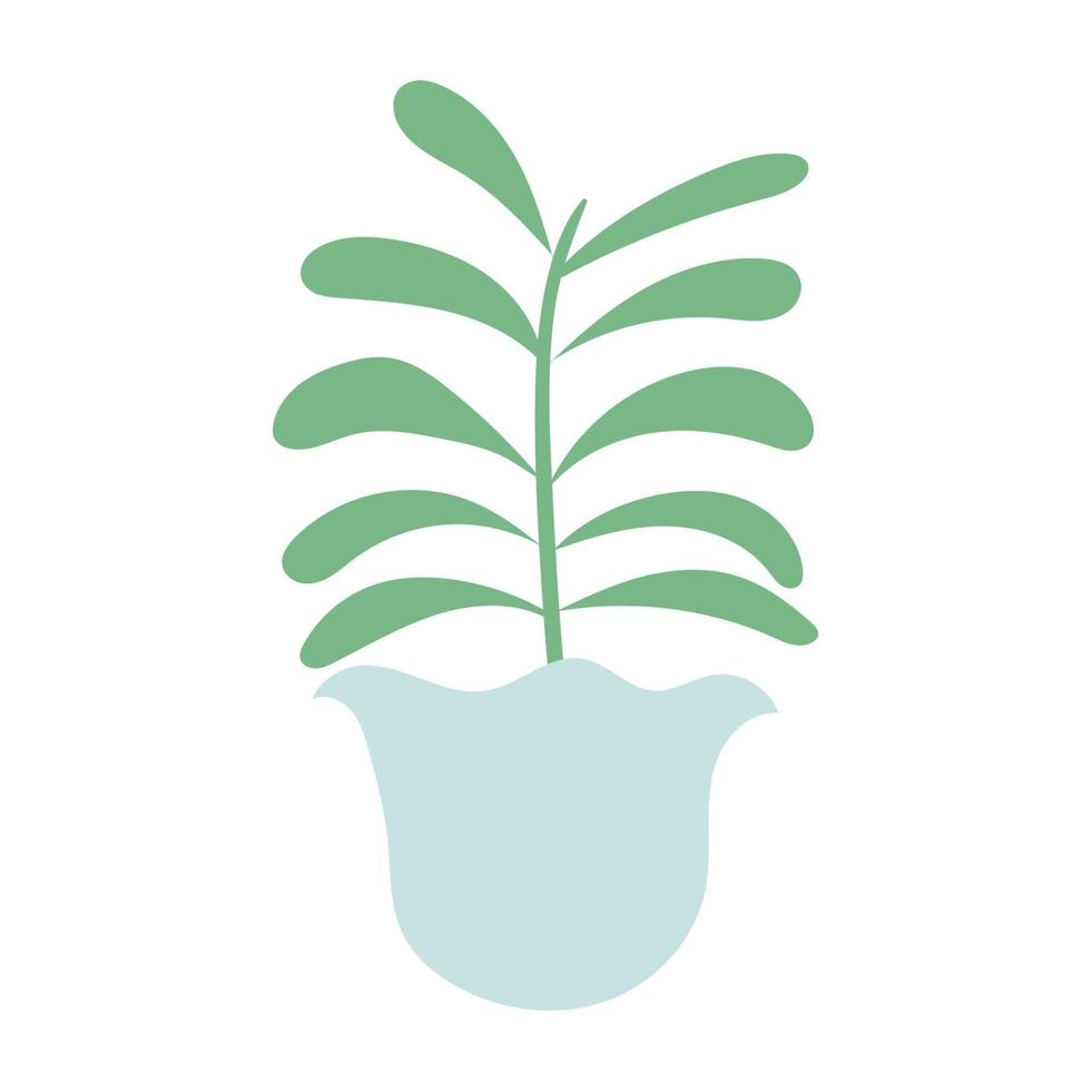 illustration der zimmerpflanze mit flachem stil vektor