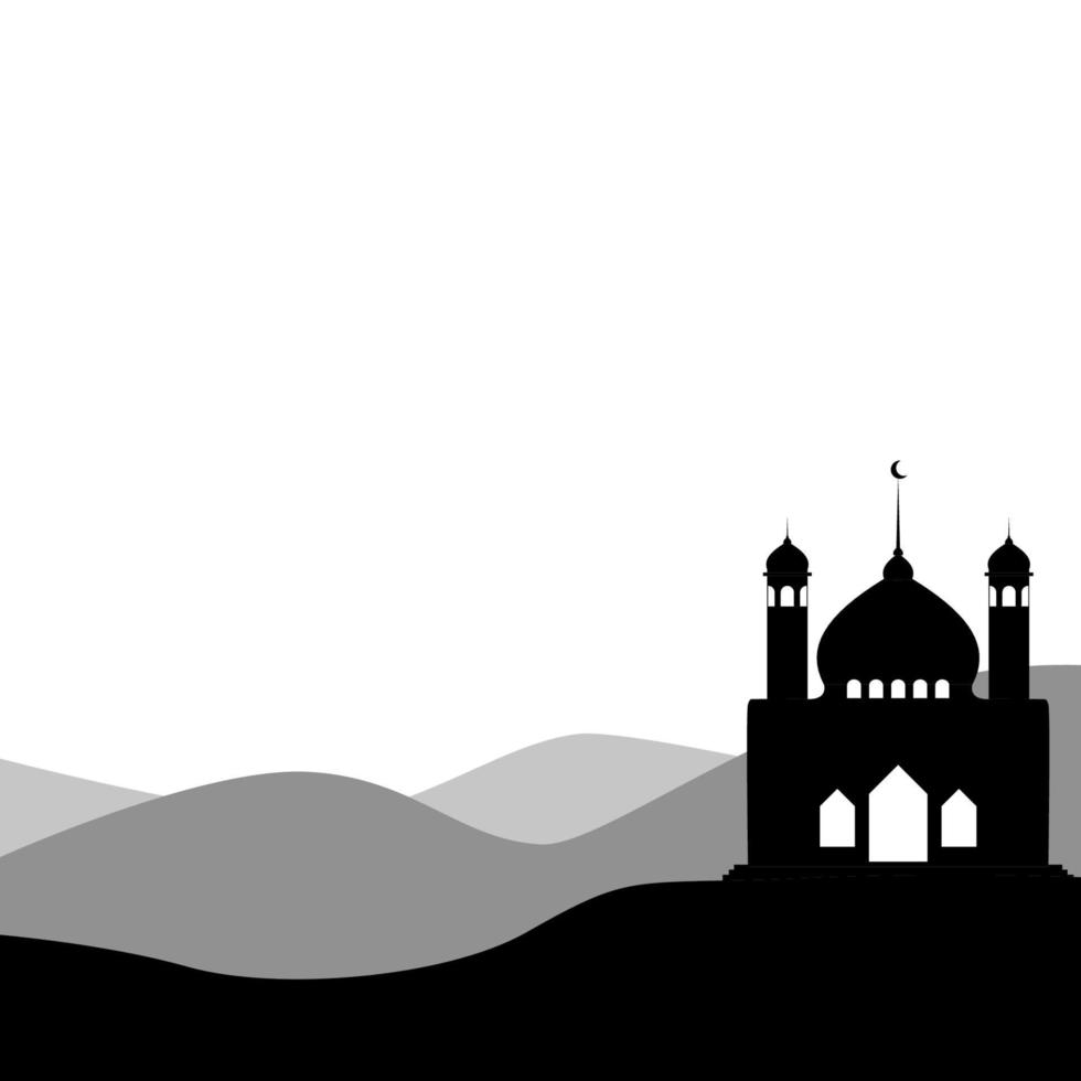 Illustration des Silhouettenvektors der islamischen Moschee vektor