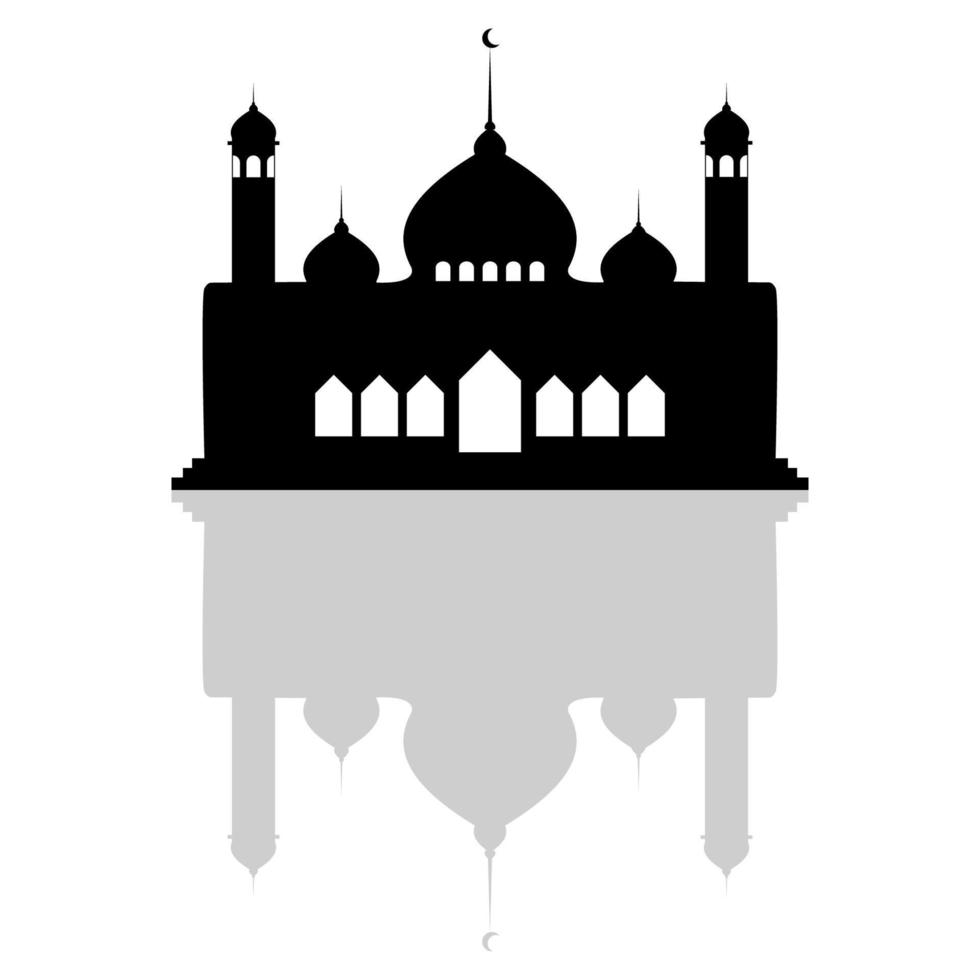 Illustration des Silhouettenvektors der islamischen Moschee vektor