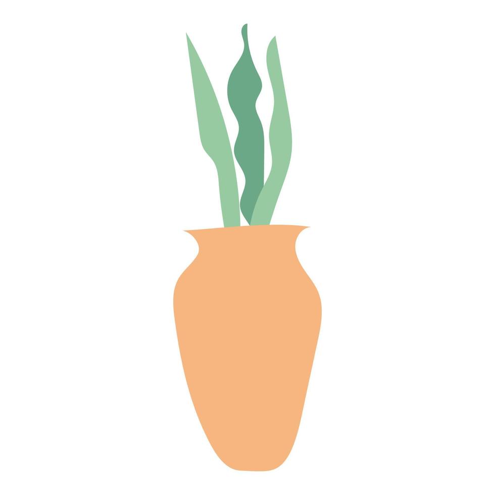 illustration der zimmerpflanze mit flachem stil vektor