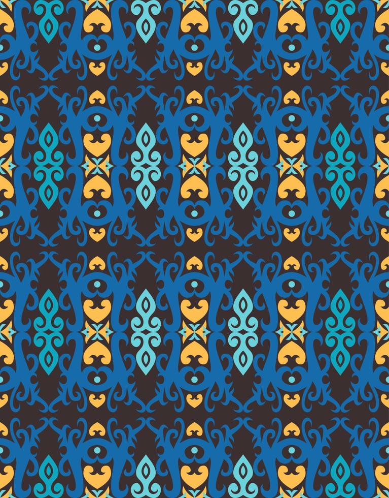 seamless mönster av dayak etniskt mönster. traditionellt indonesiskt tyg motiv. borneo mönster. vektor design inspiration. kreativ textil för mode eller tyg