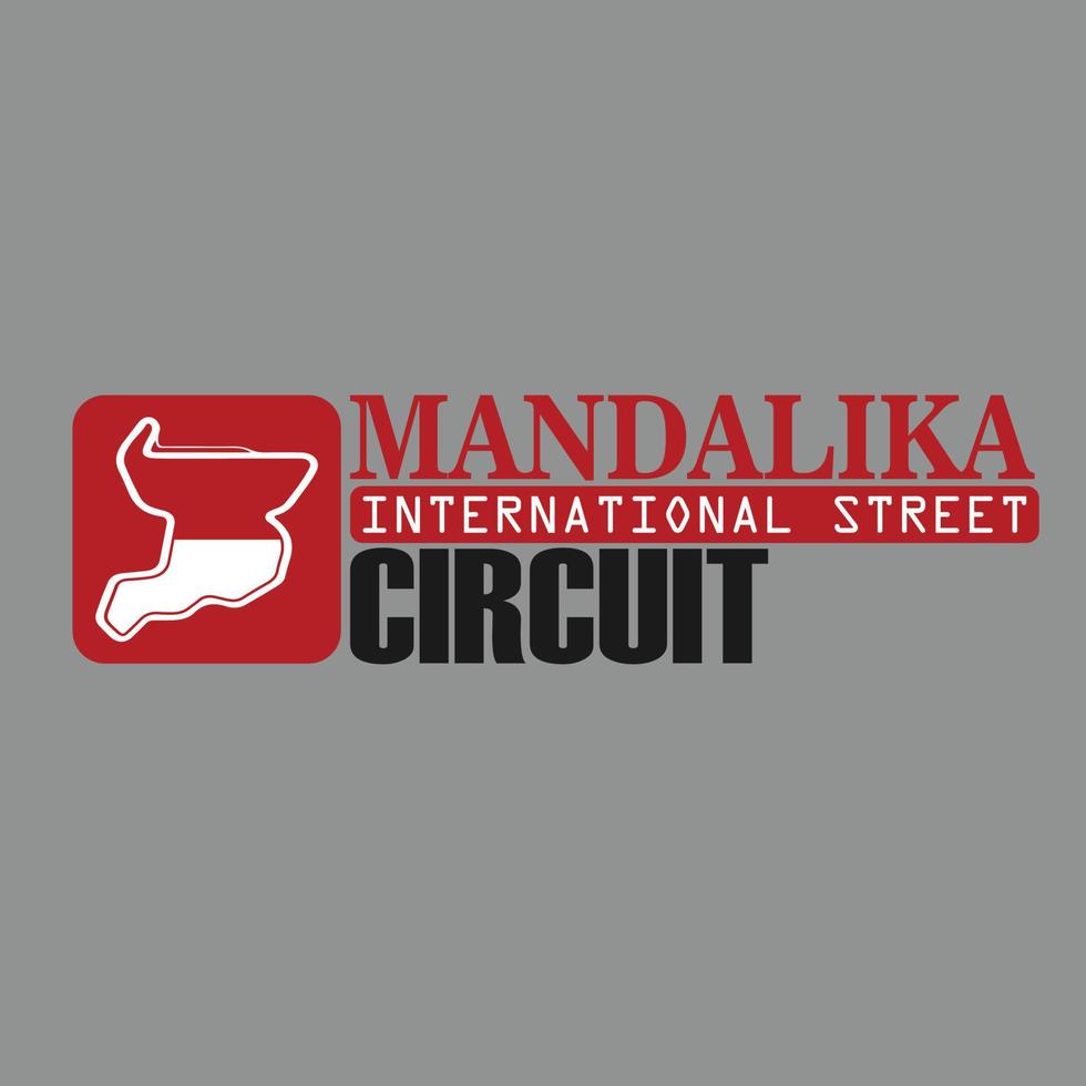 mandalika internationales straßenkurs-logo-design. für verschiedene Zwecke mit Vektordateien vektor