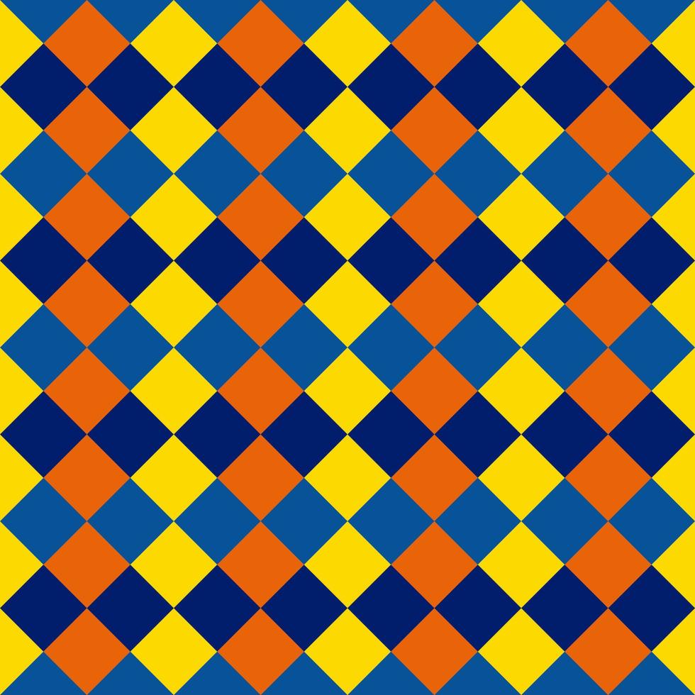 blå, gul, orange, galler sammanhängande rutig bakgrund vektor
