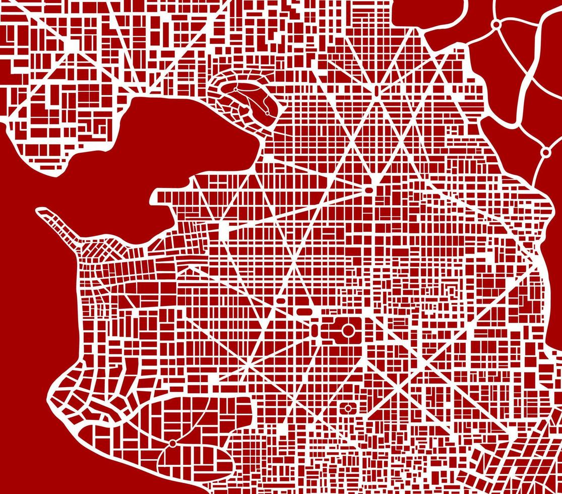 abstrakt schemaplan för staden. obefintlig stadsplanering för bakgrunden och malldesign och kreativitet. vektor