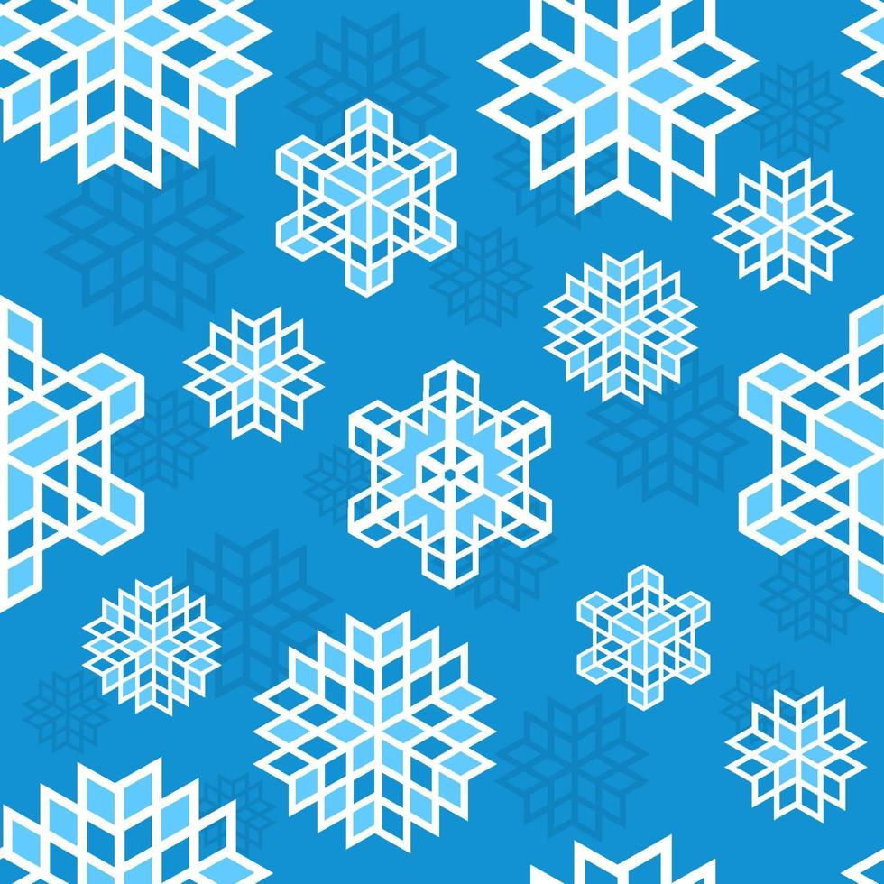 jul snöflinga mönster färgglad bakgrund. sömlöst upprepande mönster. vektor