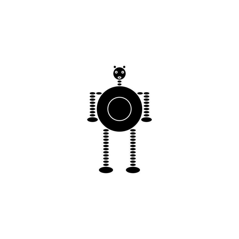 Robotersymbol mit Kreis vektor