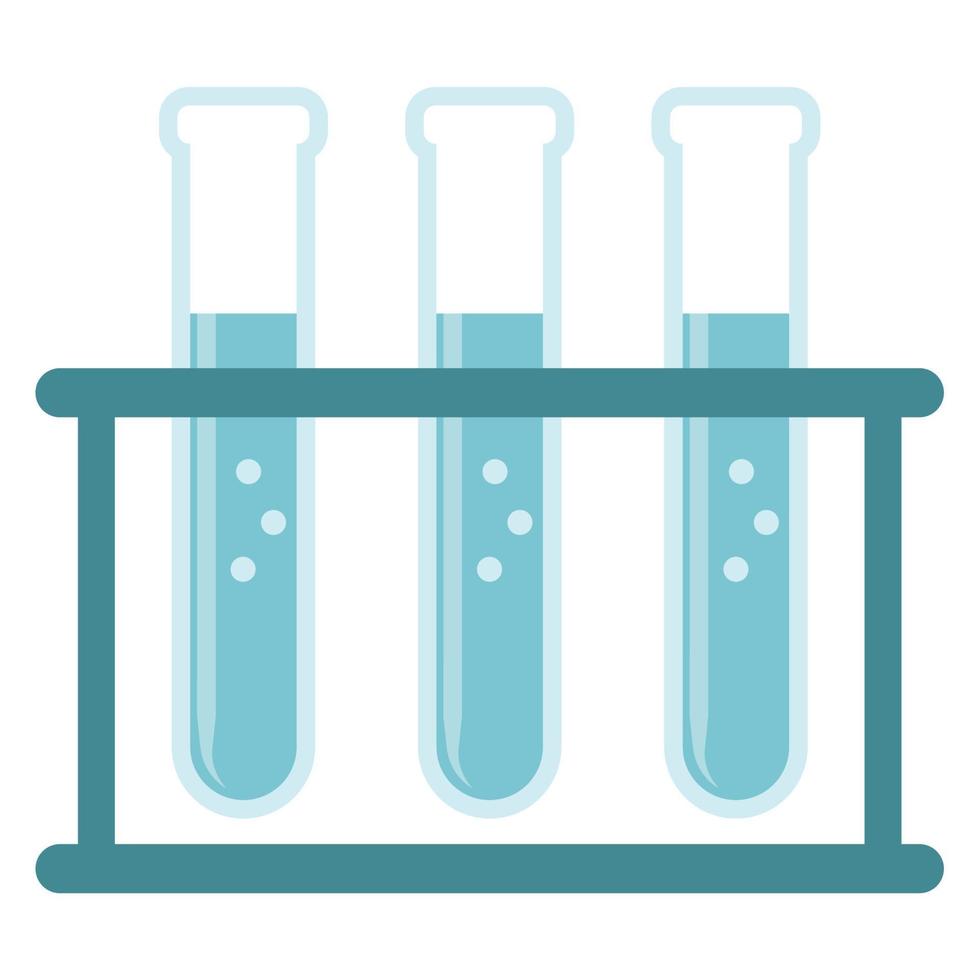 Wissenschaftslaborausrüstung. Reagenzgläser. vektor