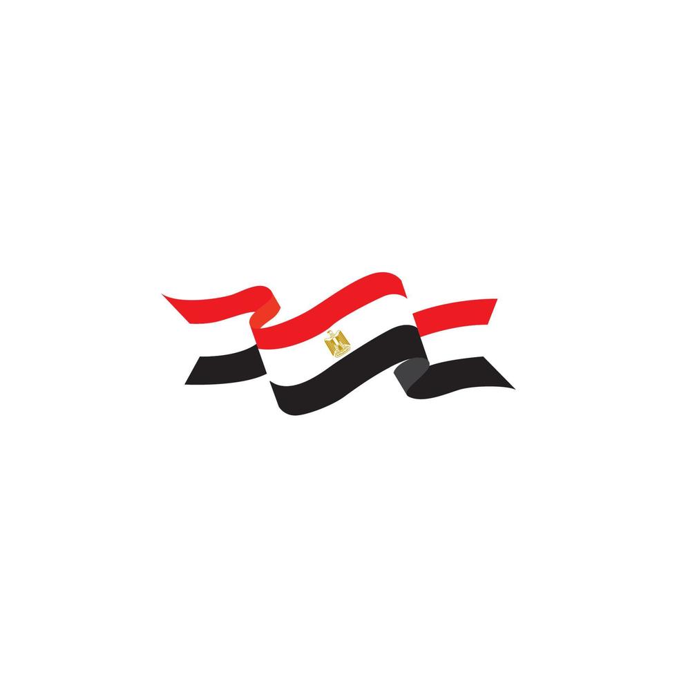 Nationalflagge Ägypten Hintergrund Vektor Illustration Logo Design