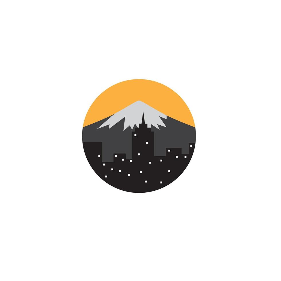 mount fuji japan logotyp vektor ikon symbol illustration minimalistisk design