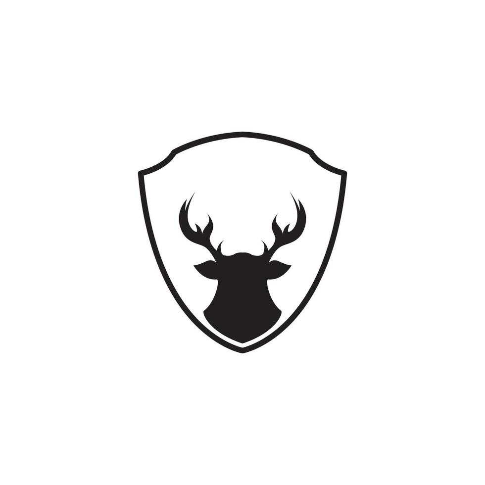 Hirschkopf Schild Logo Vektor Symbol Symbol Illustration modernes Design