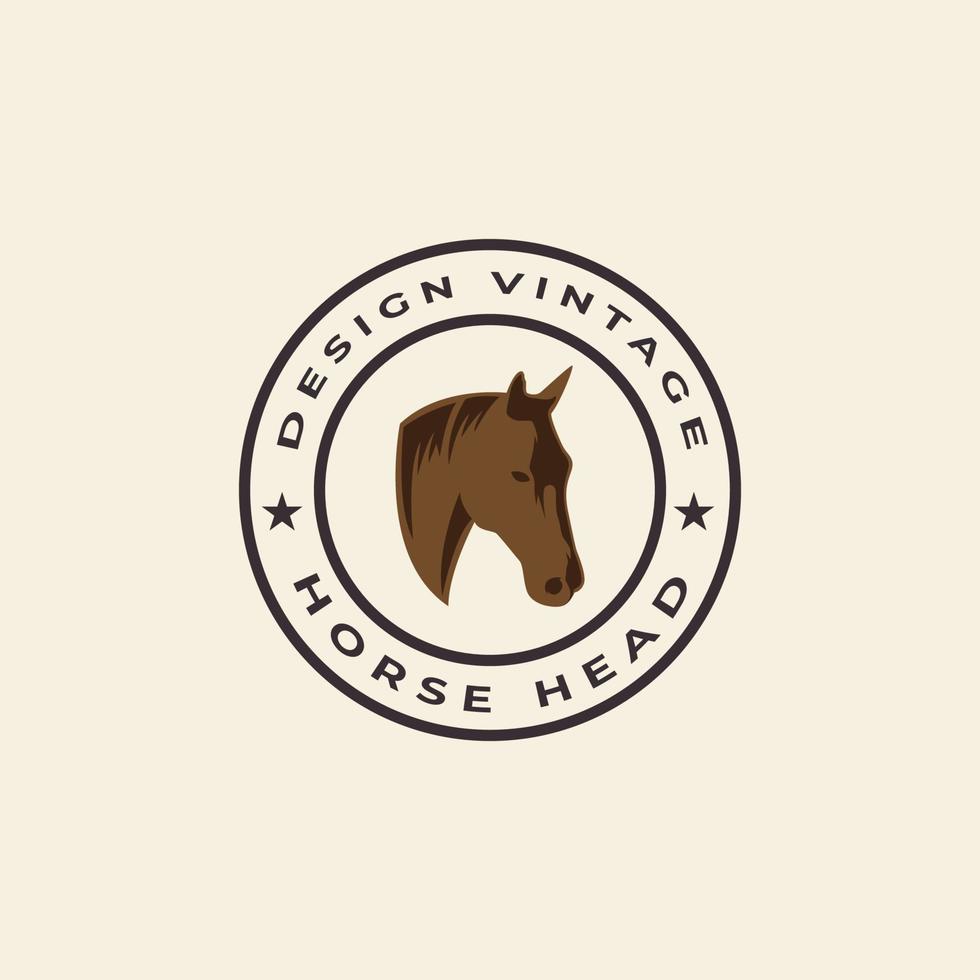 hästhuvud kapplöpningshäst ranch logotyp design vektor ikon illustration grafisk kreativ idé