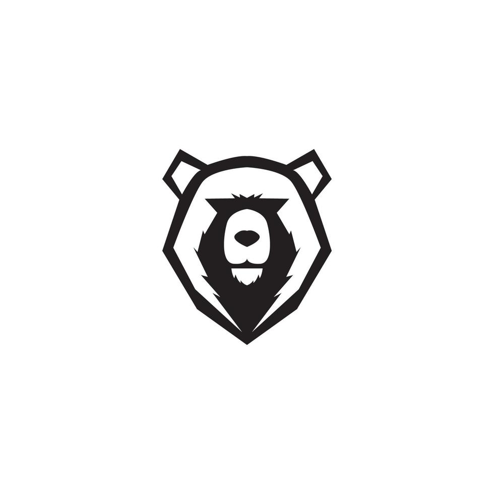 huvud björn roar logotyp vektor symbol illustration minimalistisk design