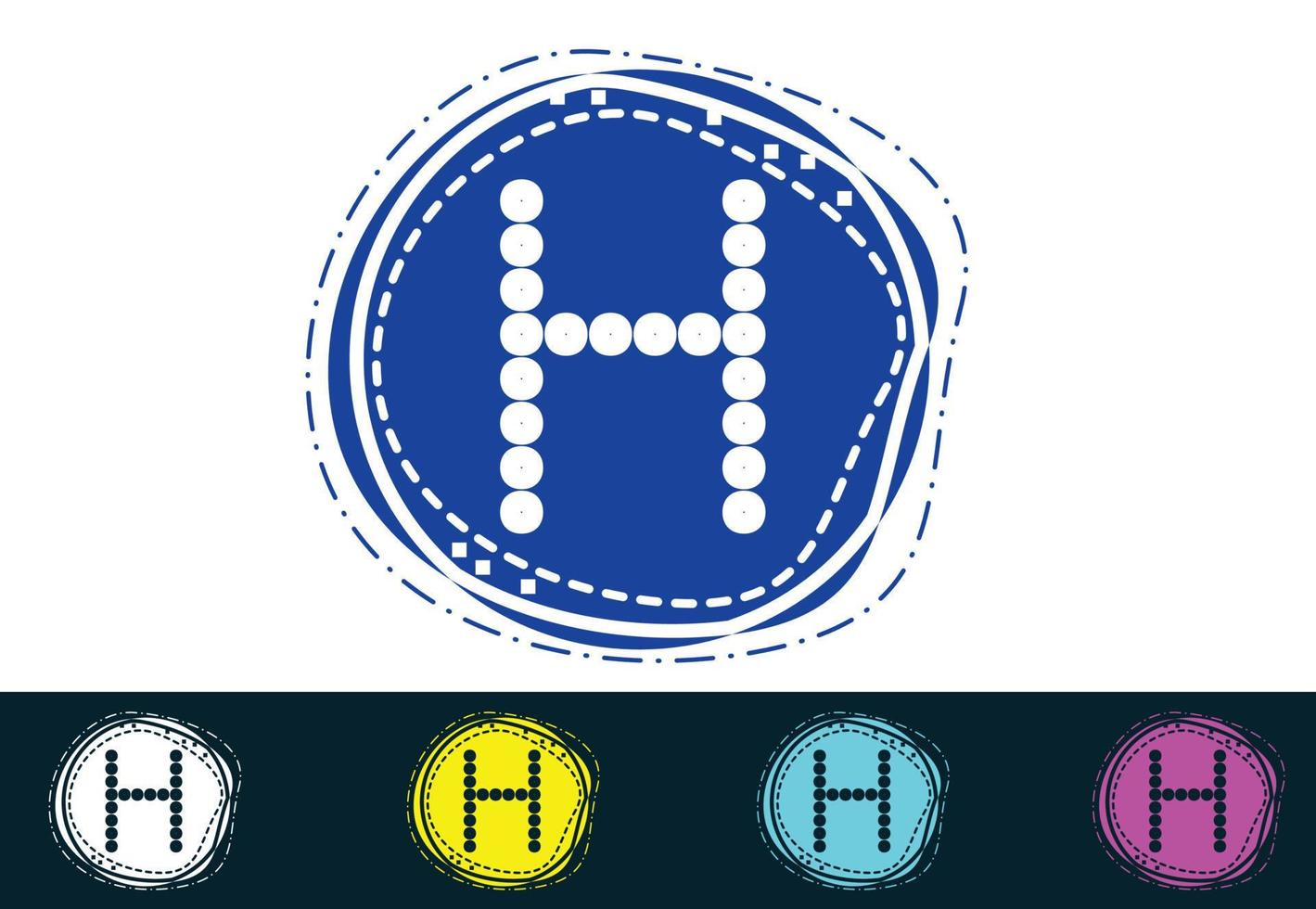 h Buchstabe neues Logo und Icon-Design vektor