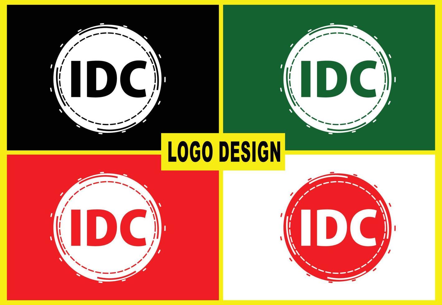 idc brief neue logo- und symbolentwurfsvorlage vektor