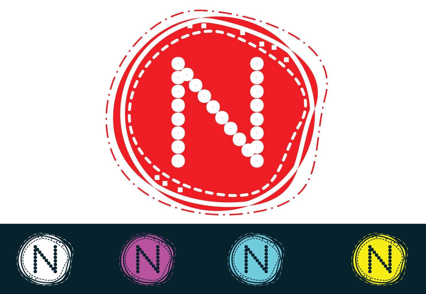 n Buchstabe neues Logo und Icon-Design vektor