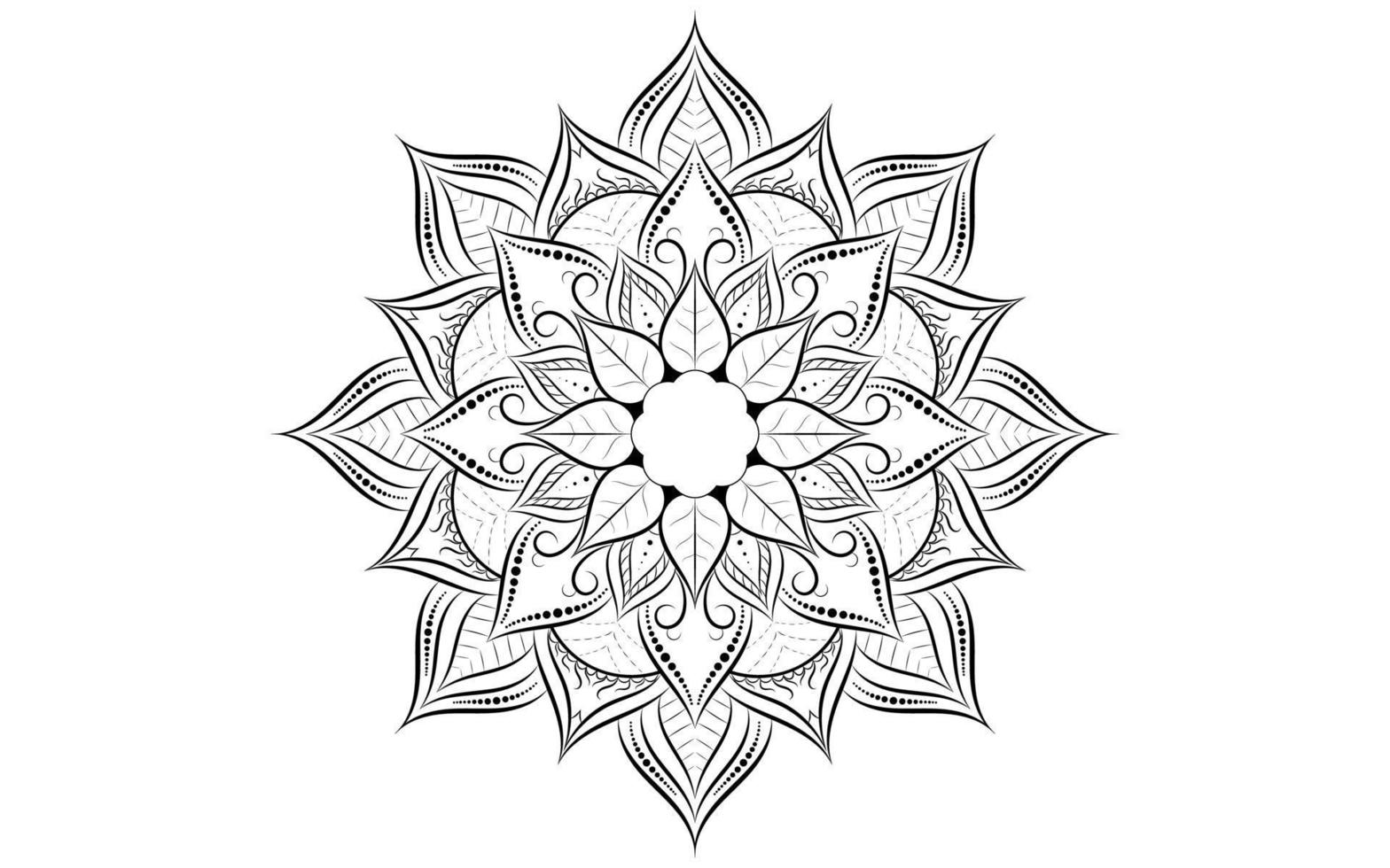 mandala blommönster, vintage dekorativa element vektor