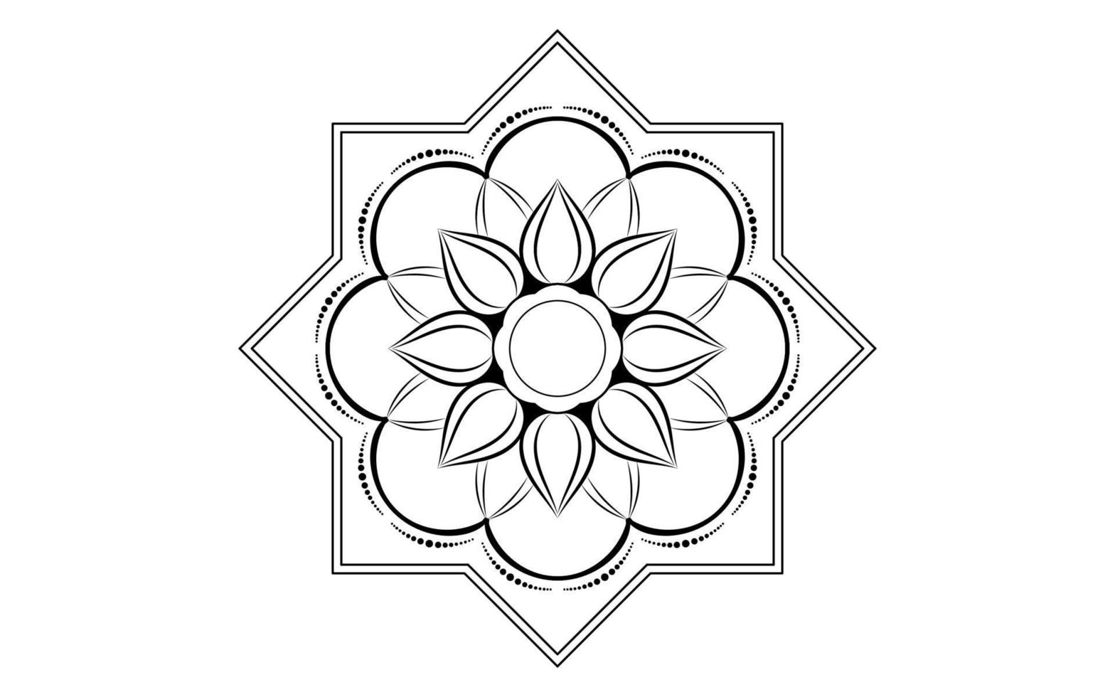 mandala blumenmuster, vintage dekorative elemente vektor