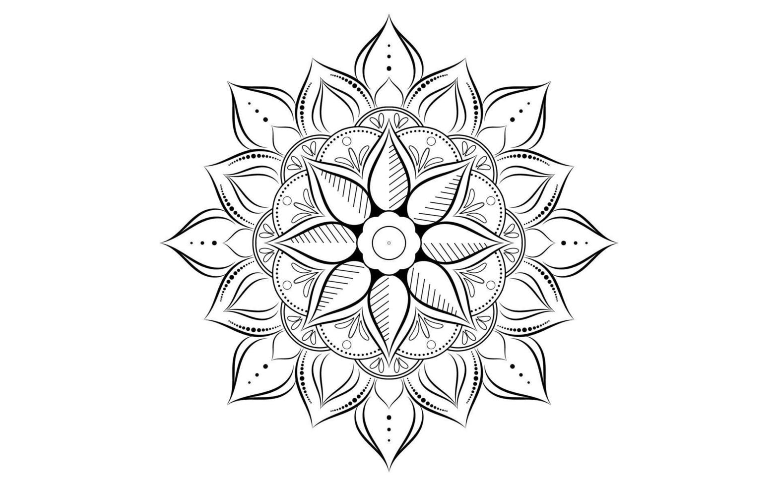 mandala blommönster, vintage dekorativa element vektor