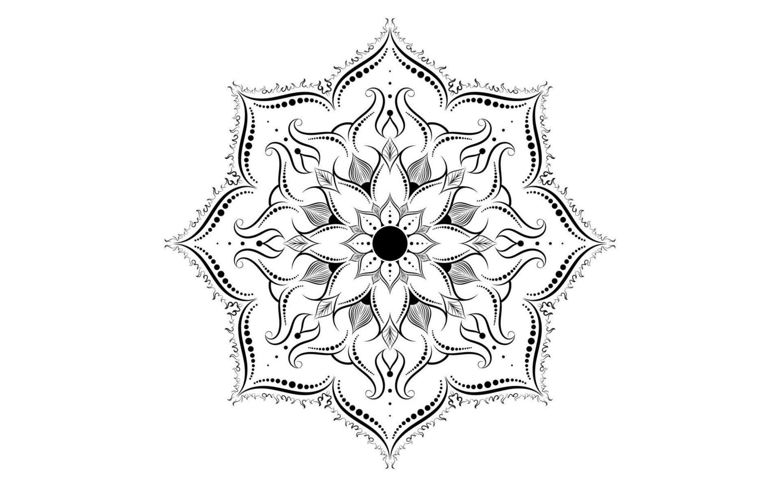 mandala blumenmuster, vintage dekorative elemente vektor