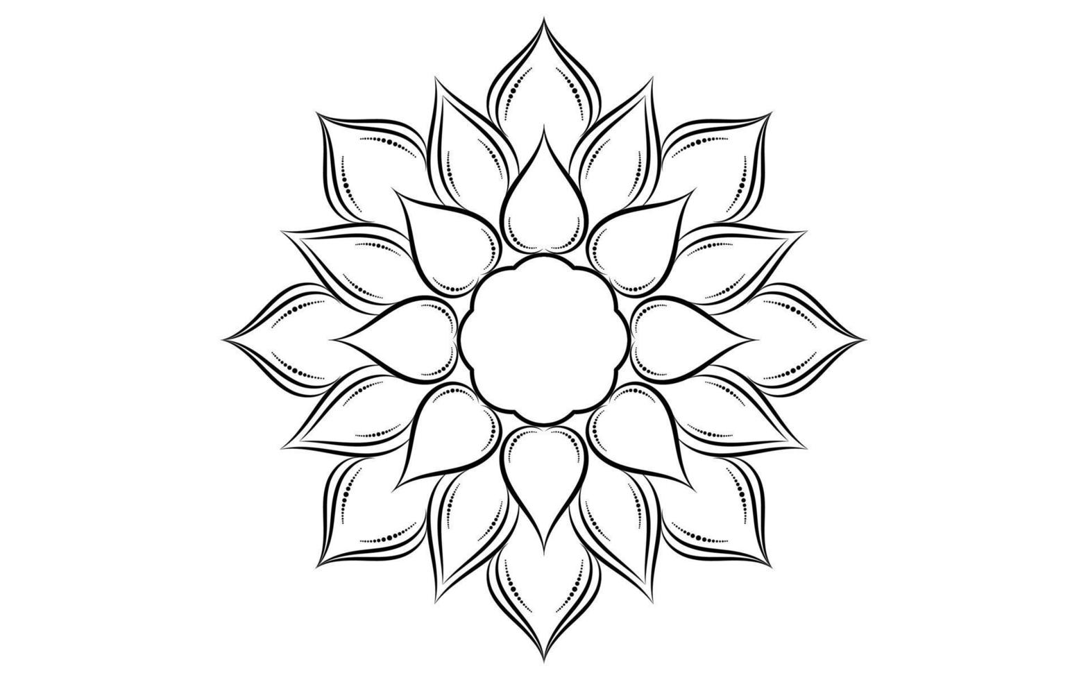 mandala blommönster, vintage dekorativa element vektor