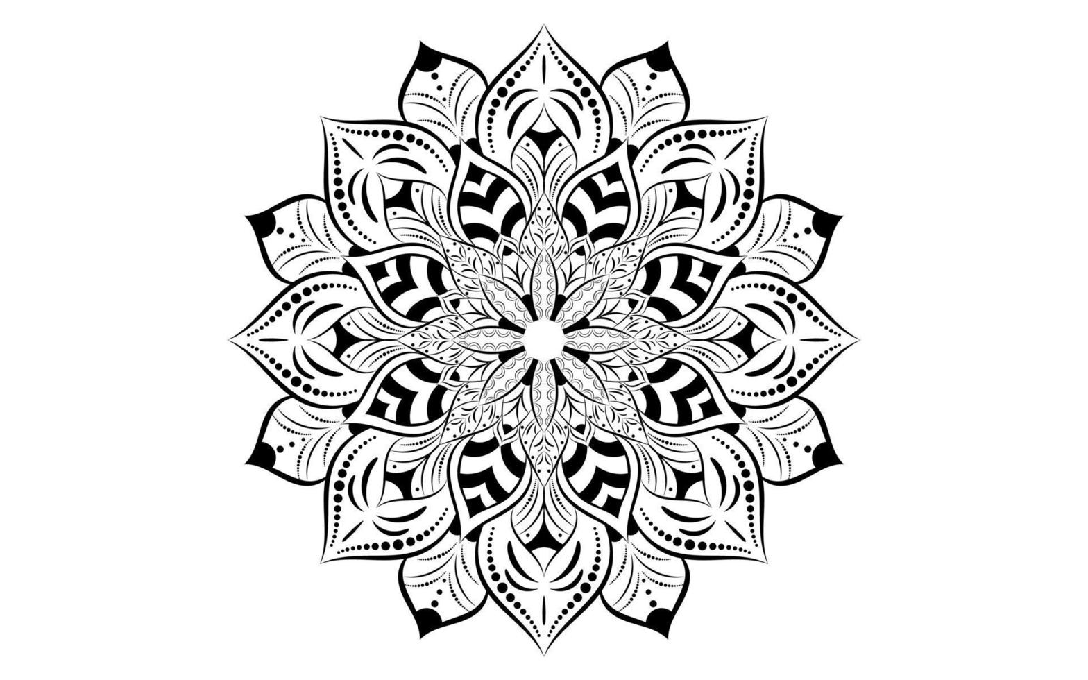 mandala blommönster, vintage dekorativa element vektor