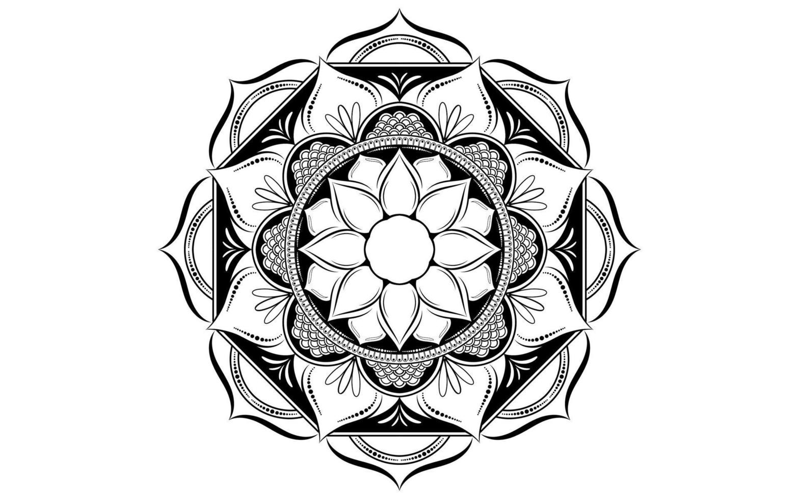 mandala blumenmuster, vintage dekorative elemente vektor