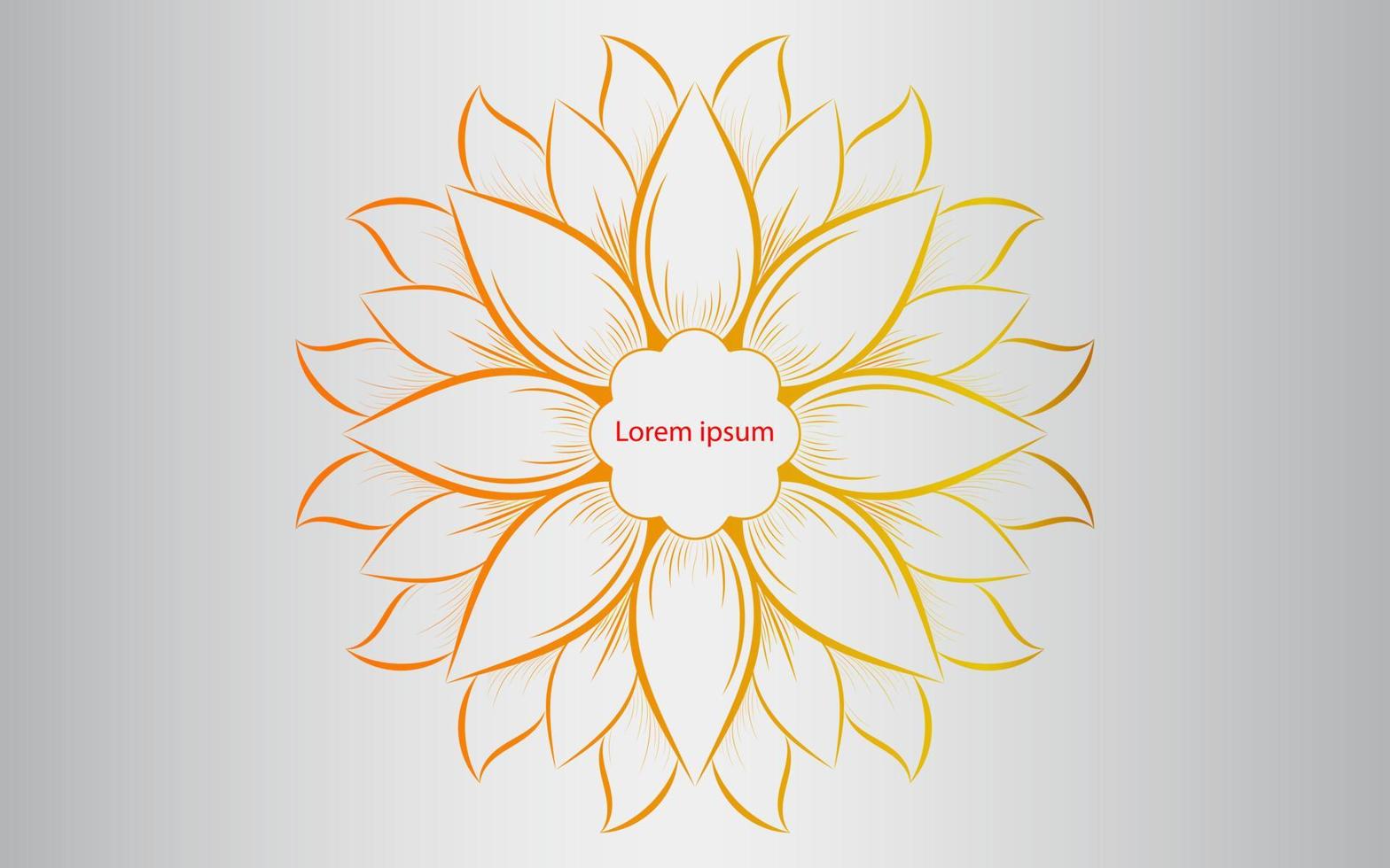 cirkelmönster kronblad blomma av mandala med färgglada, vektor blommiga mandala mönster unik design med vit bakgrund, handritat mönster
