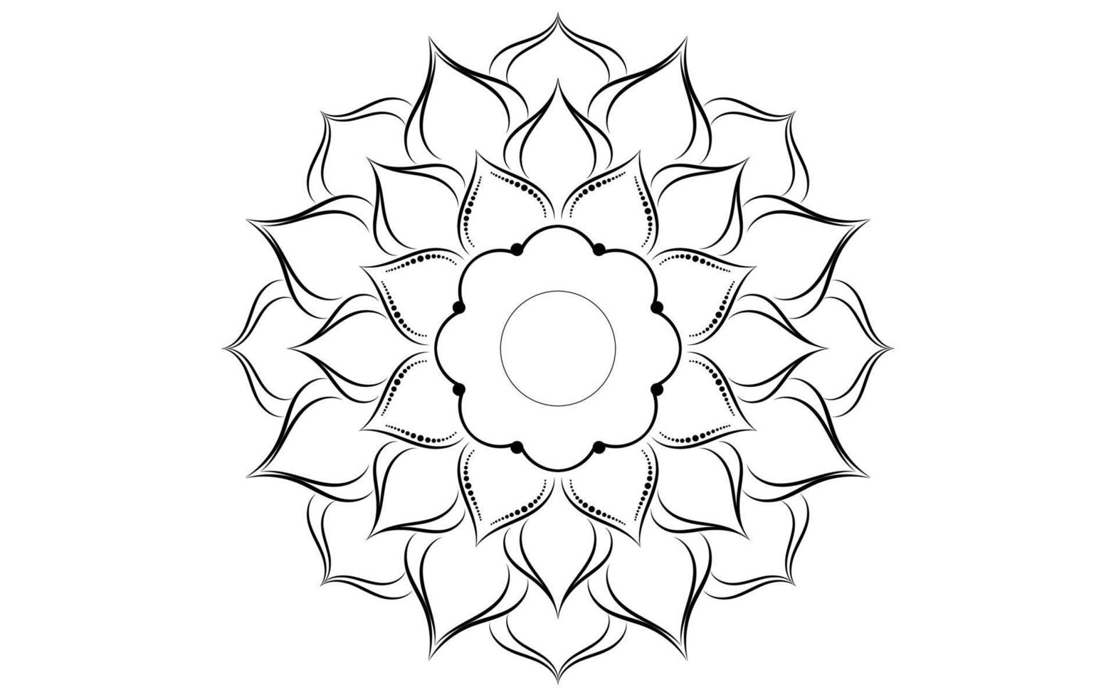 mandala blommönster, vintage dekorativa element vektor