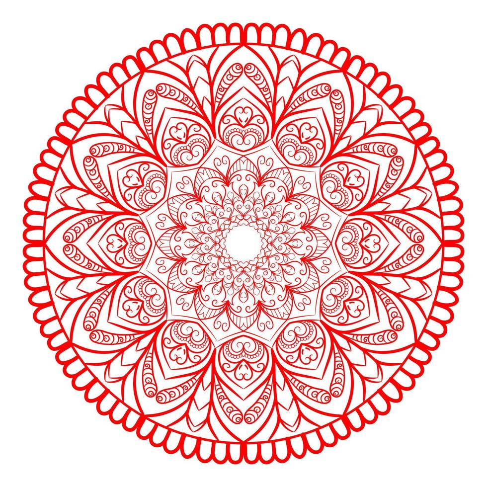 mandala mönster för målarbok sida. rund mandala med blommig stil. vektor