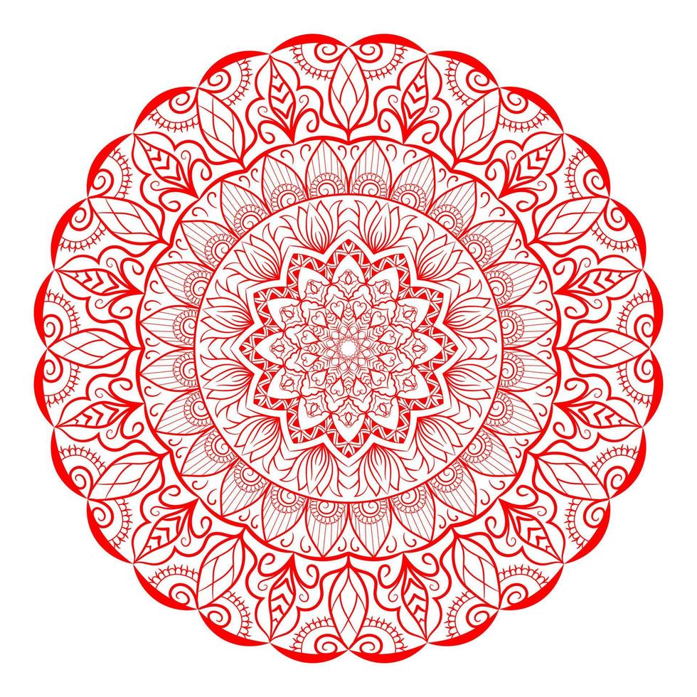 mandala mönster för målarbok sida. rund mandala med blommig stil. vektor