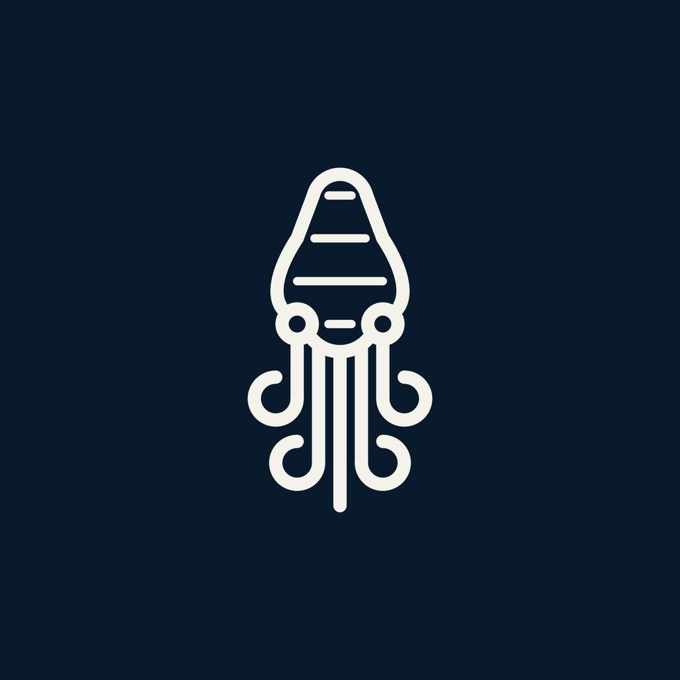 Octopus einfaches Logo-Design. kreatives Logo. vektor