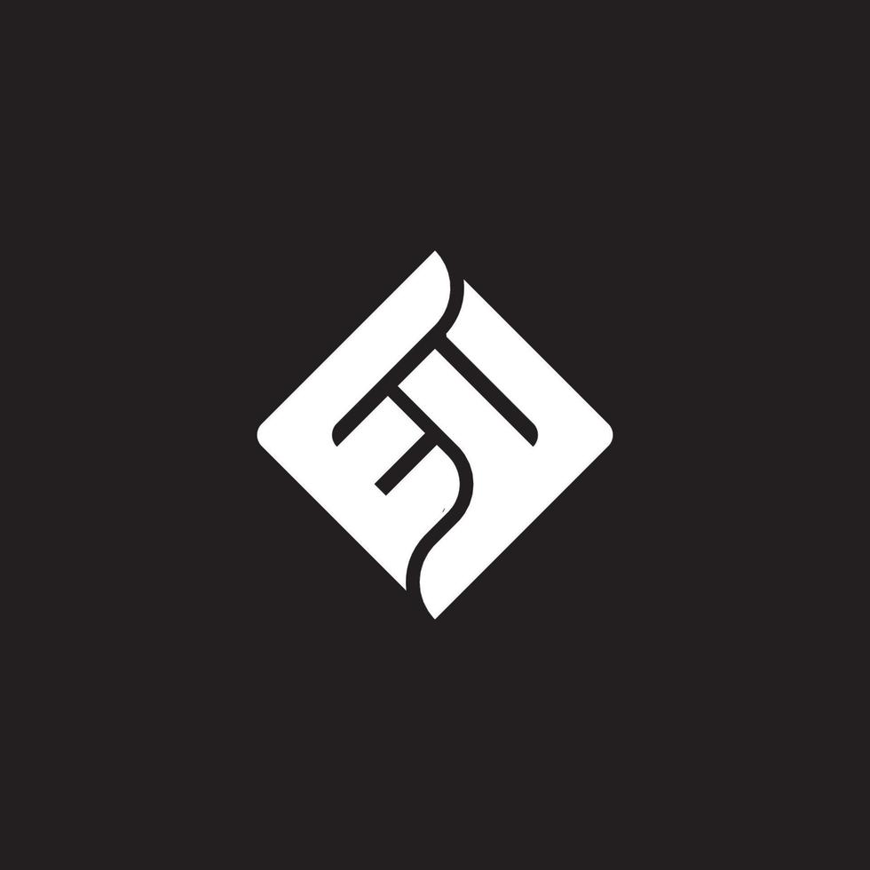 första bokstaven ef monogram logotyp design. vektor
