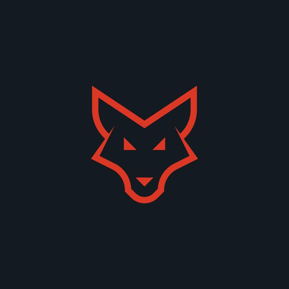 Wolfskopf-Symbol-Logo-Design. vektor