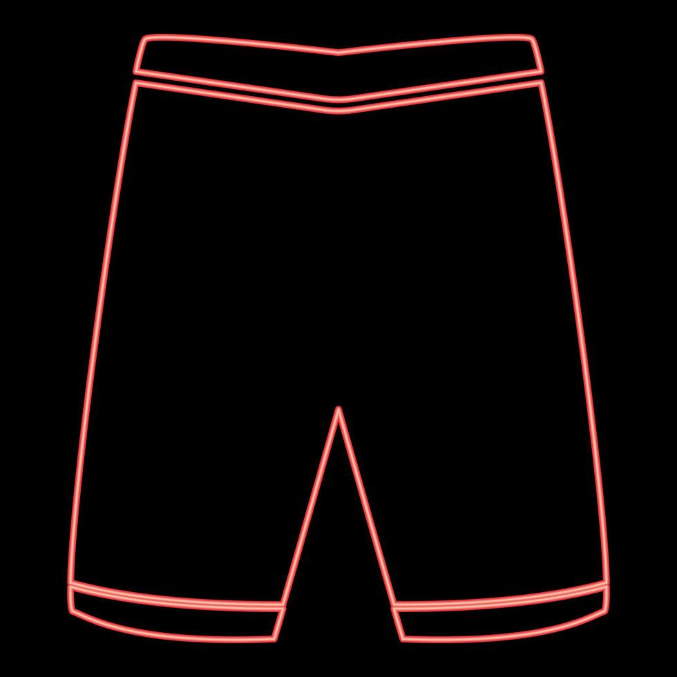 Neon Shorts rote Farbe Vektor-illustration Flat Style Image vektor