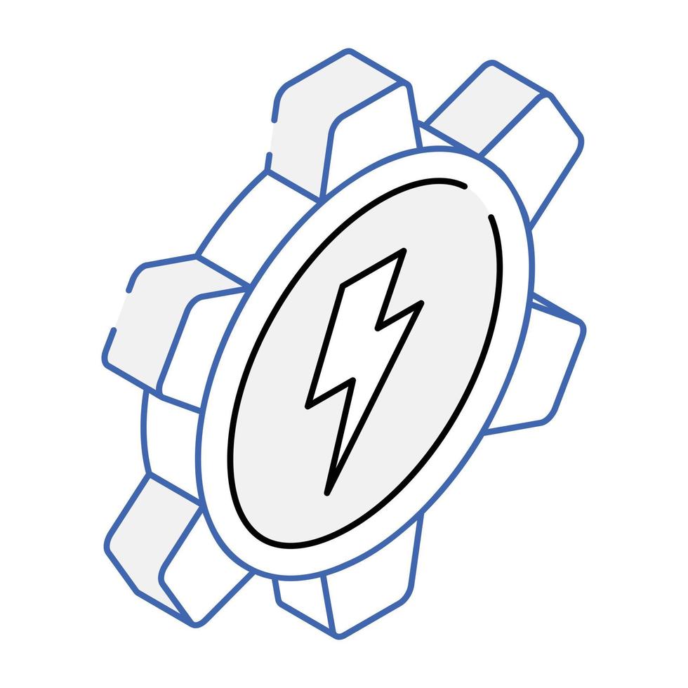 Download eines isometrischen Symbols für die Energieverwaltung vektor