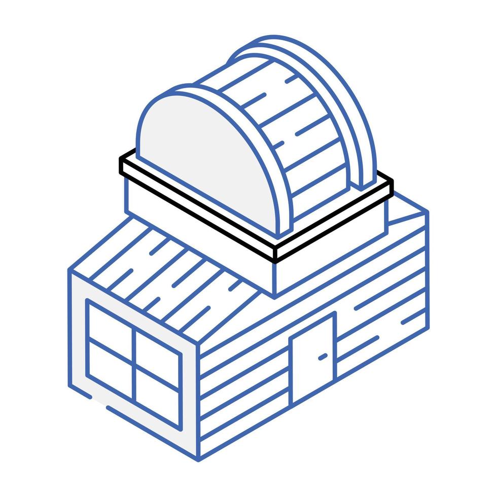 ein isometrisches symbol für immobiliengebäude vektor