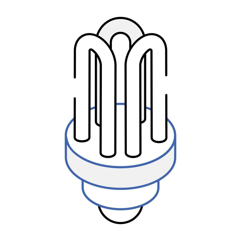 ein bearbeitbares isometrisches Symbol des Energiesparers vektor