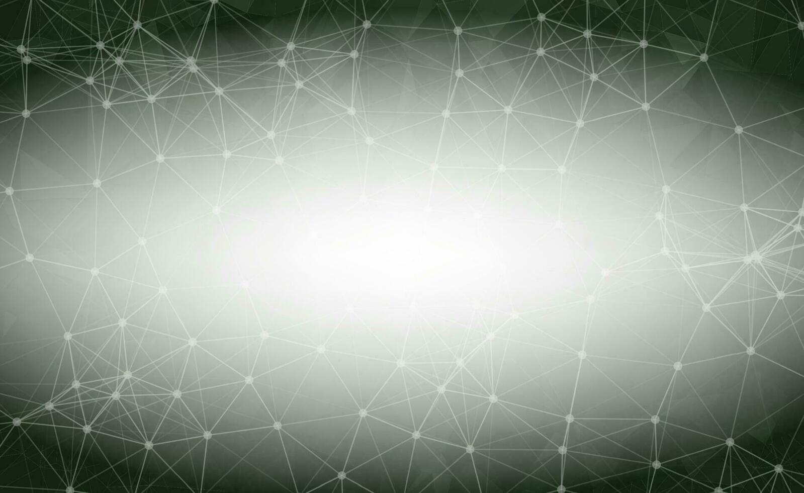 abstrakter dunkelgrüner polygonaler Raumhintergrund mit verbindenden Punkten und Linien. Verbindungsstruktur und wissenschaftlicher Hintergrund. futuristisches Hud-Design. vektor