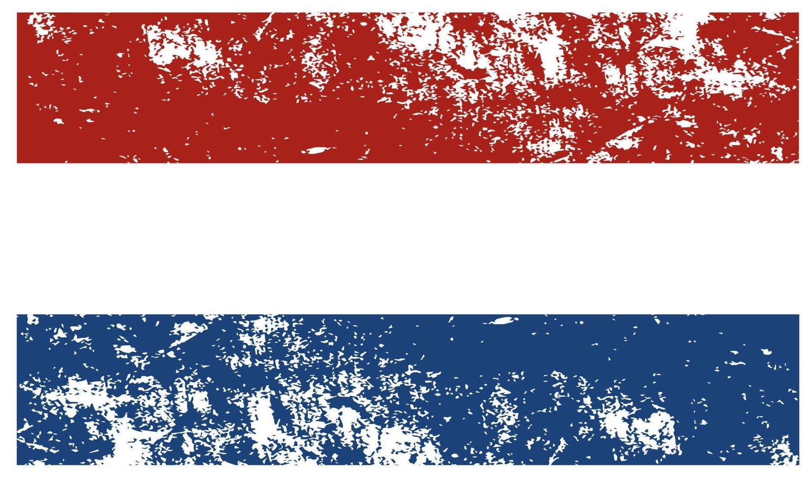 Flagge der Niederlande. Grunge, Kratzer und Flaggenvektorillustration im alten Stil vektor