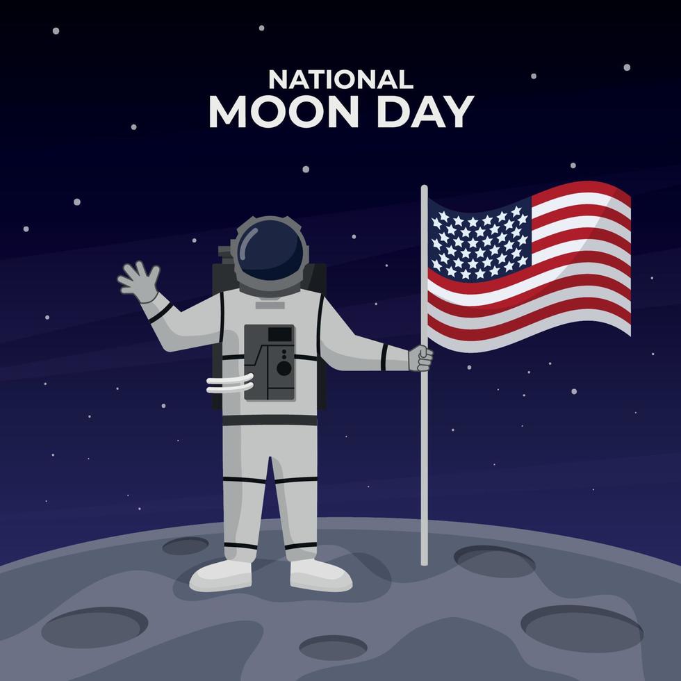 nationella månens dag vektor