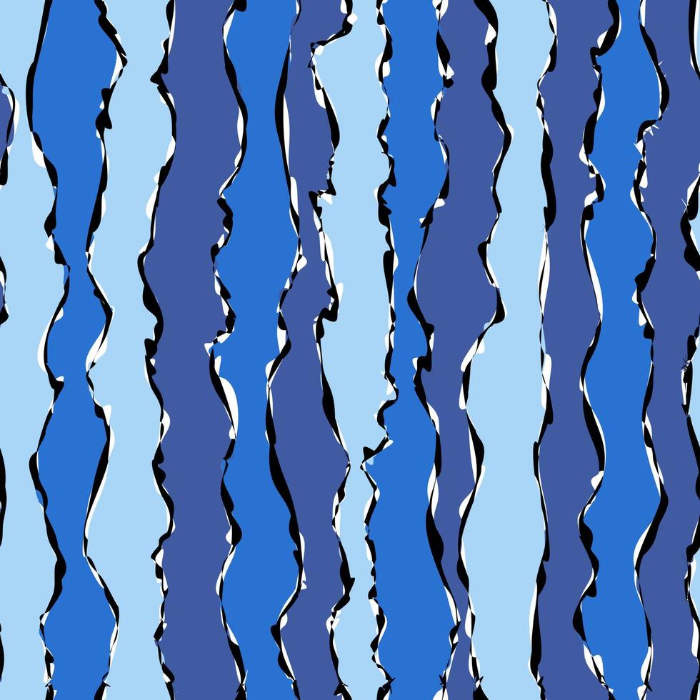 Welle nahtlose Muster. verzerrte Hintergründe mit Meer, Flüssen oder Wasserstruktur. Grunge-Linien-Hintergrund. vektor