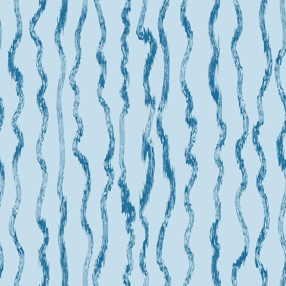 grunge linjer oändliga bakgrund. abstrakt våg sömlösa mönster. förvrängda bakgrunder med hav, floder eller vattenstruktur. vågig strand penseldrag tapeter vektor