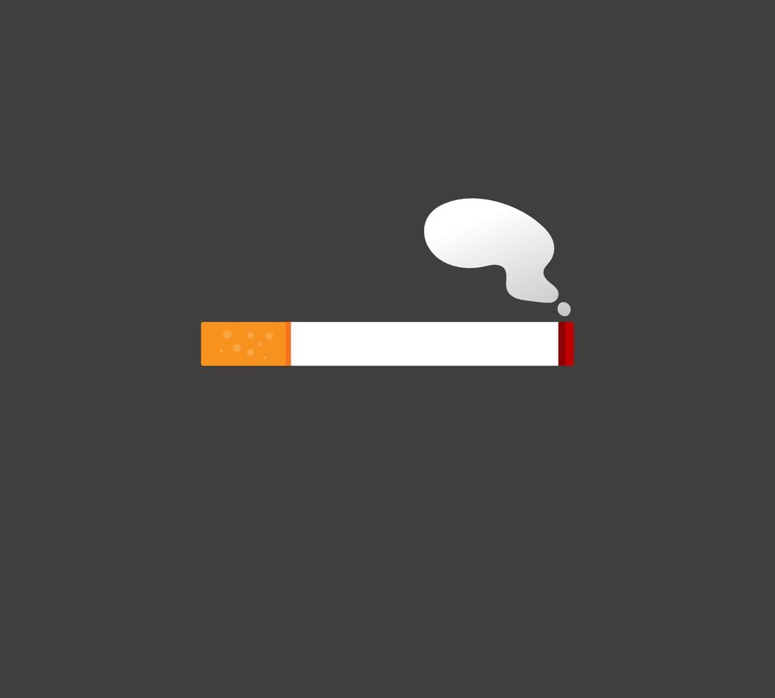Symbol für das Rauchen von Zigaretten. flacher Designstil. Vektor-Illustration vektor