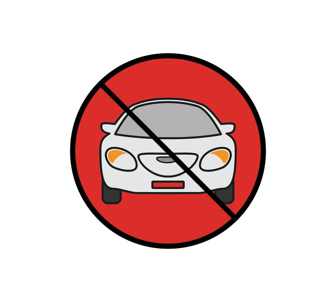 kreis verbotenes zeichen für kein auto. Kein Parkschild. Vektor-Illustration vektor