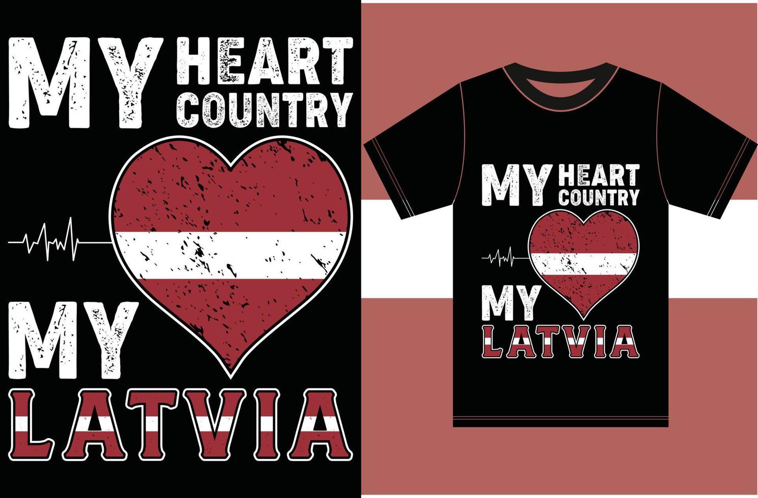 Mein Herz, mein Land, mein Lettland. vektor