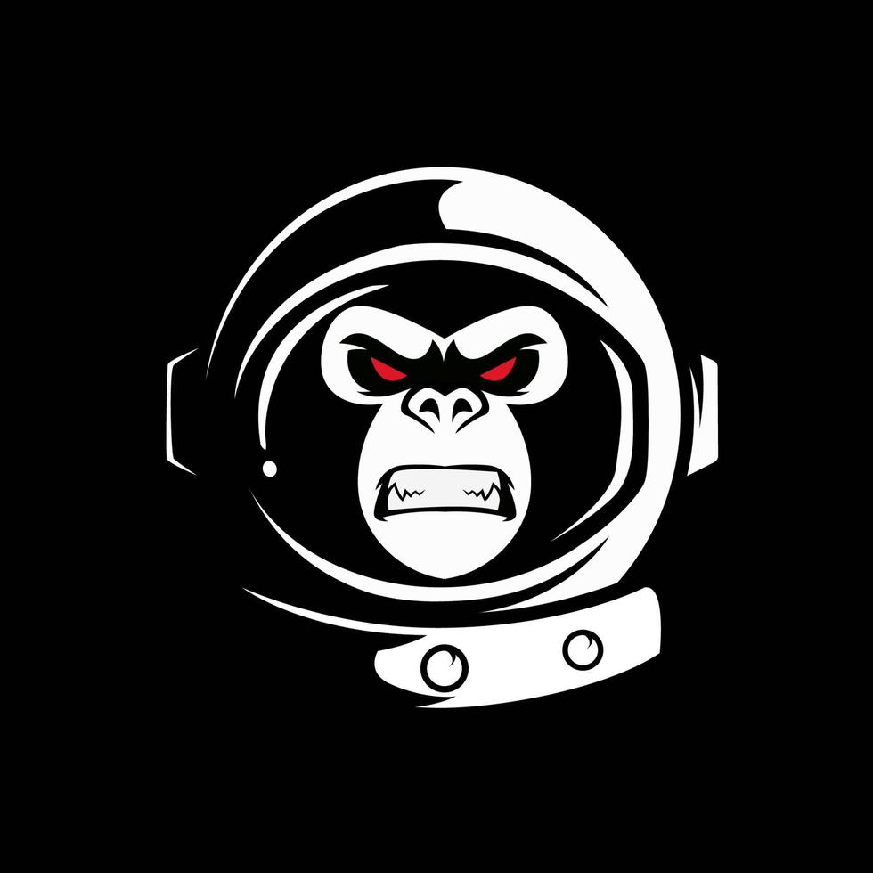 Vektorillustration des Affen-Astronauten-Logos vektor