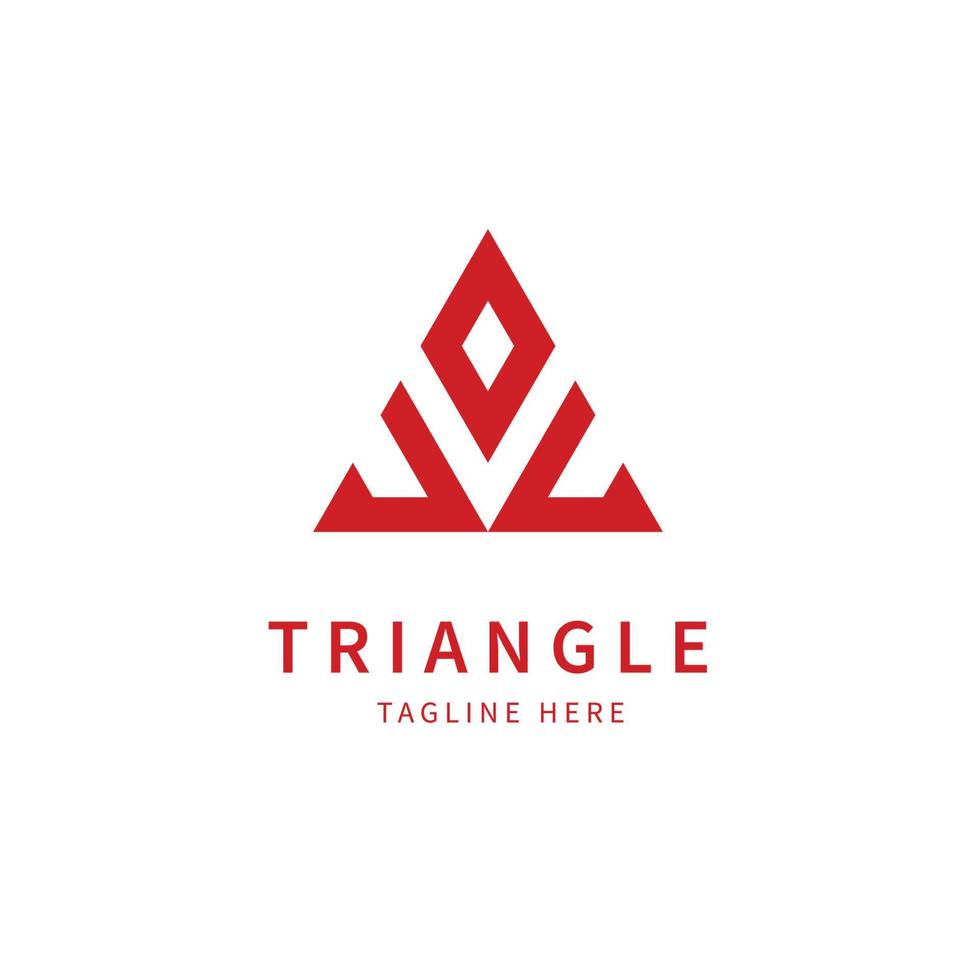dreieck logo abstrakter buchstabe a in roter farbe tempel logo vektor