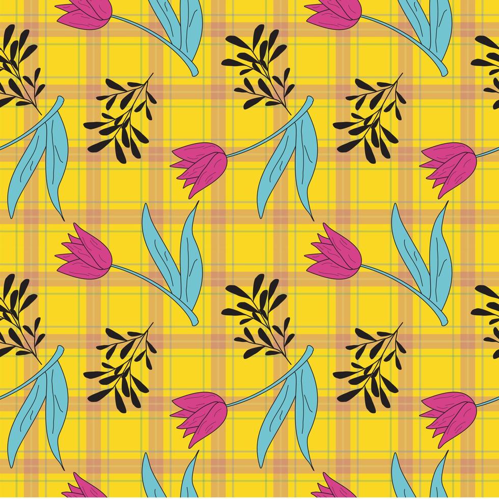 Nahtloses Gingham-Muster. Vektorillustrationen. textur aus quadraten oder rauten für - tischdecken, decken, plaids, tücher, hemden, textilien, kleider, papier, poster. vektor